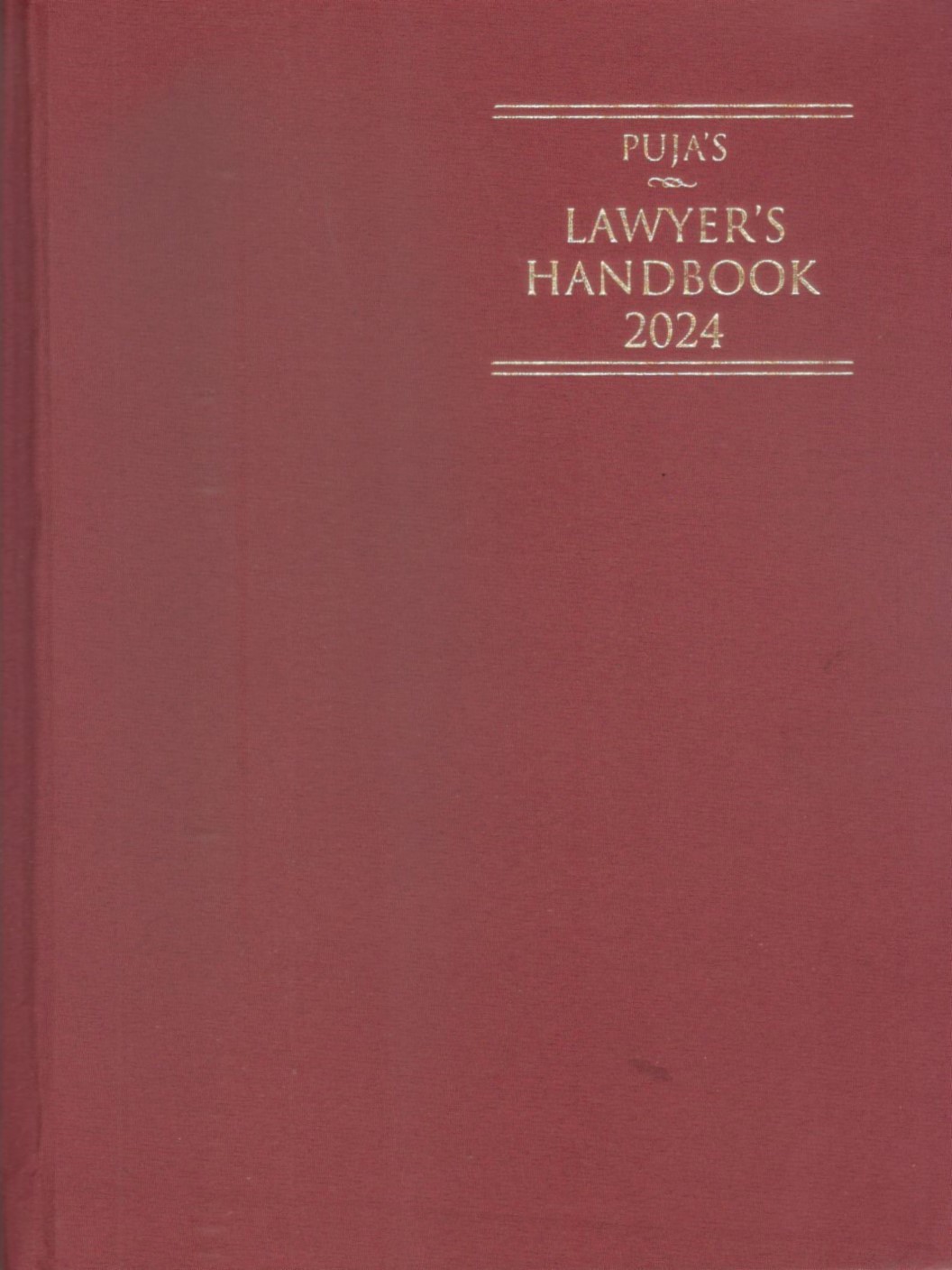 Puja’s Lawyer’s Handbook 2024 - Maroon small Size Regular Hardbound