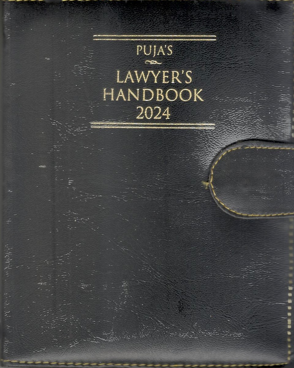 Puja’s Lawyer’s Handbook 2024 - Black Executive small Size with Button