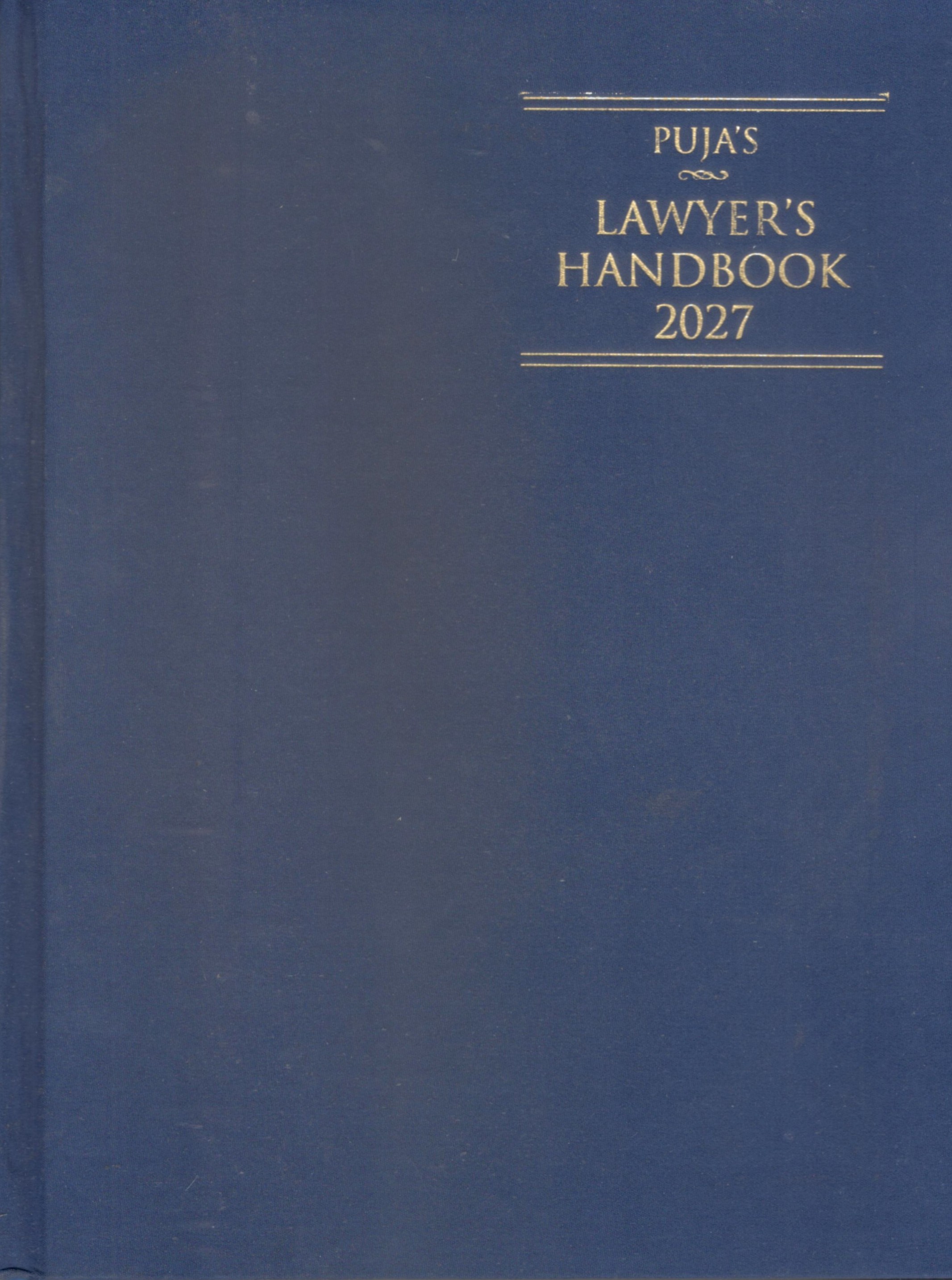 Puja Lawyer Handbook 2027 - Blue Small Size Hardbound