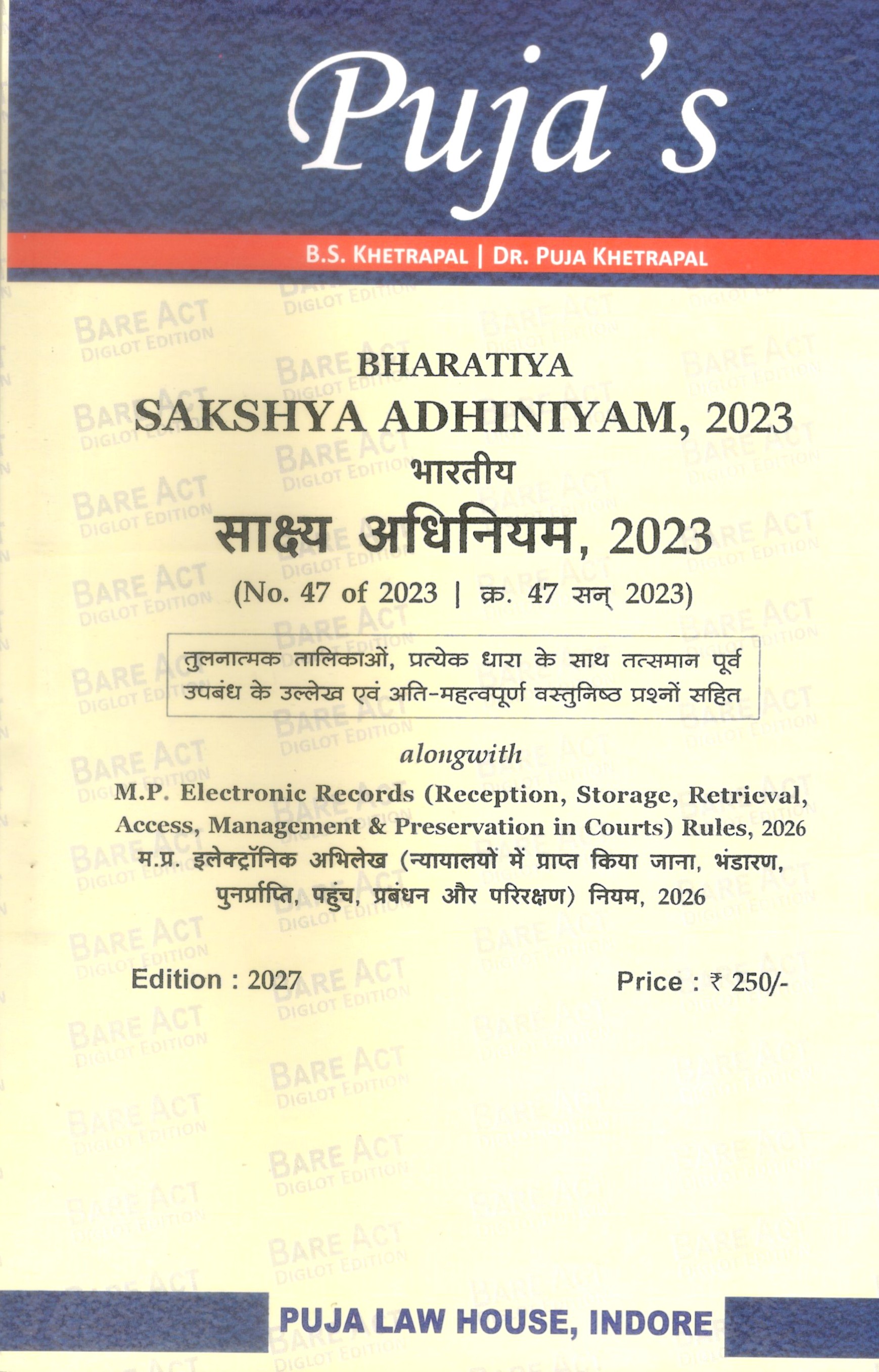 Bhartiya Sakshya Adhiniyam, 2023 / भारतीय साक्ष्य अधिनियम, 2023