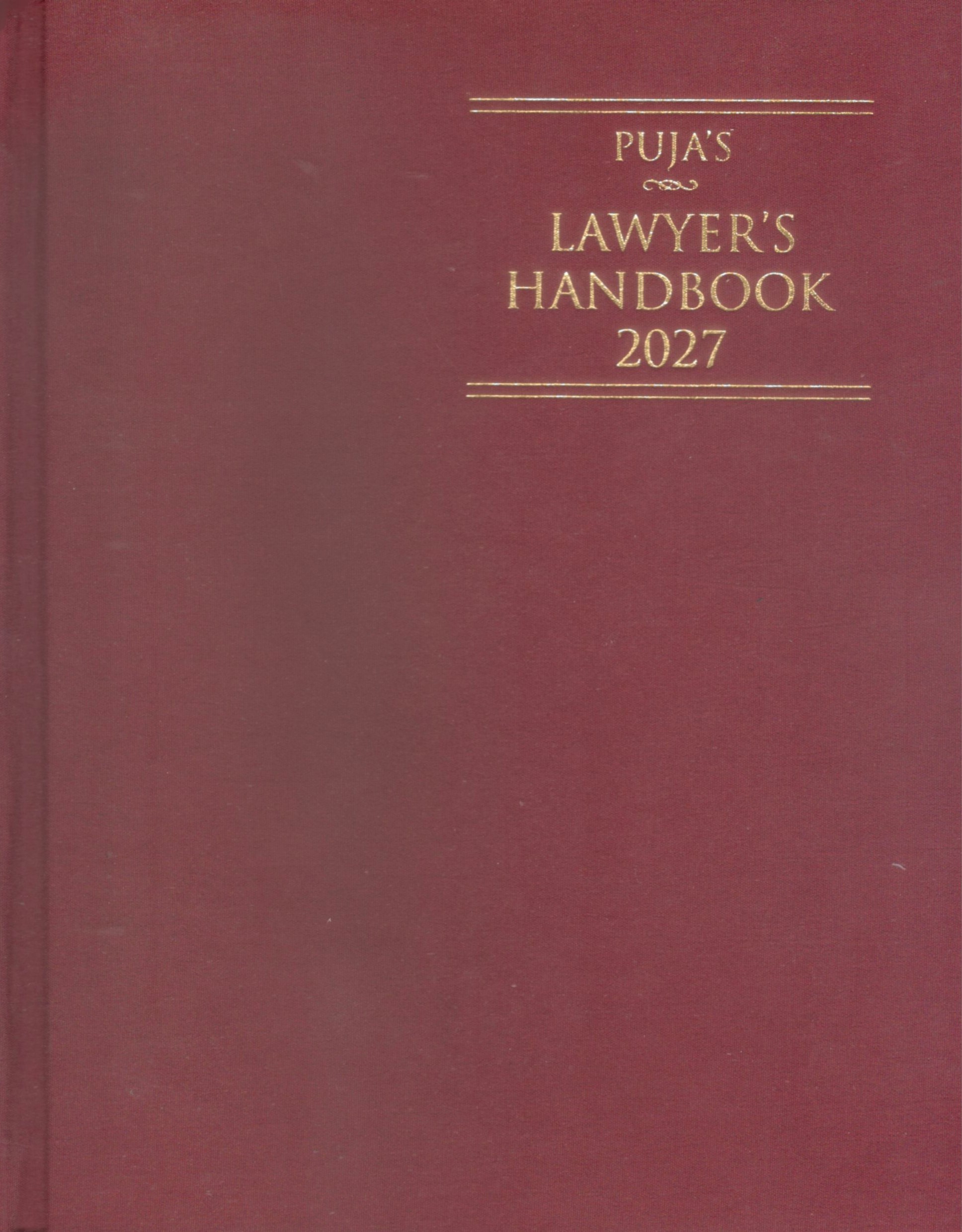 PujaтАЩs LawyerтАЩs Handbook 2027 - Maroon Big Size Hardbound