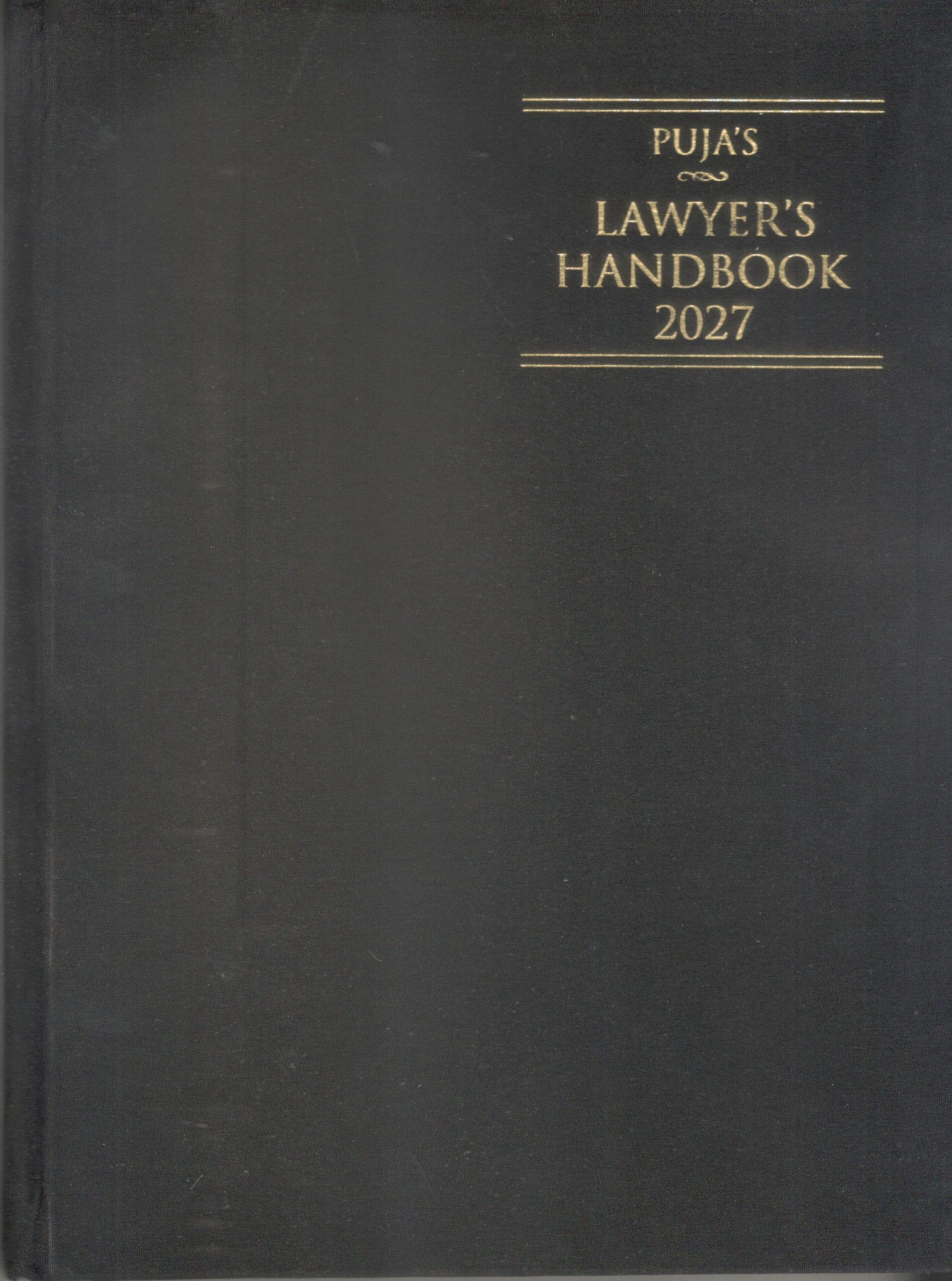Puja’s Lawyer’s Handbook 2027 - Black Big Size Hardbound