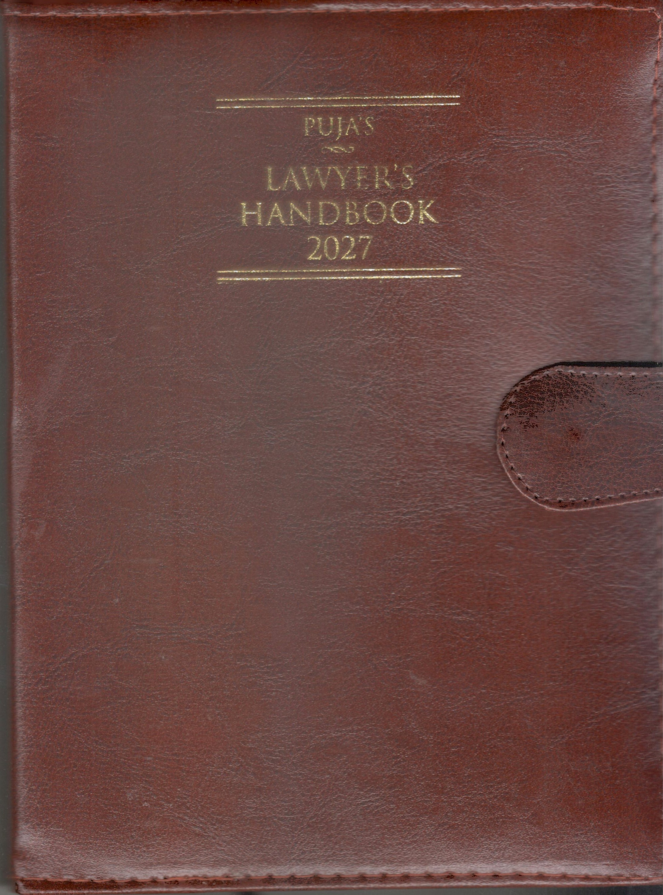Puja’s Lawyer’s Handbook 2027 - Brown Executive Big Size with Button