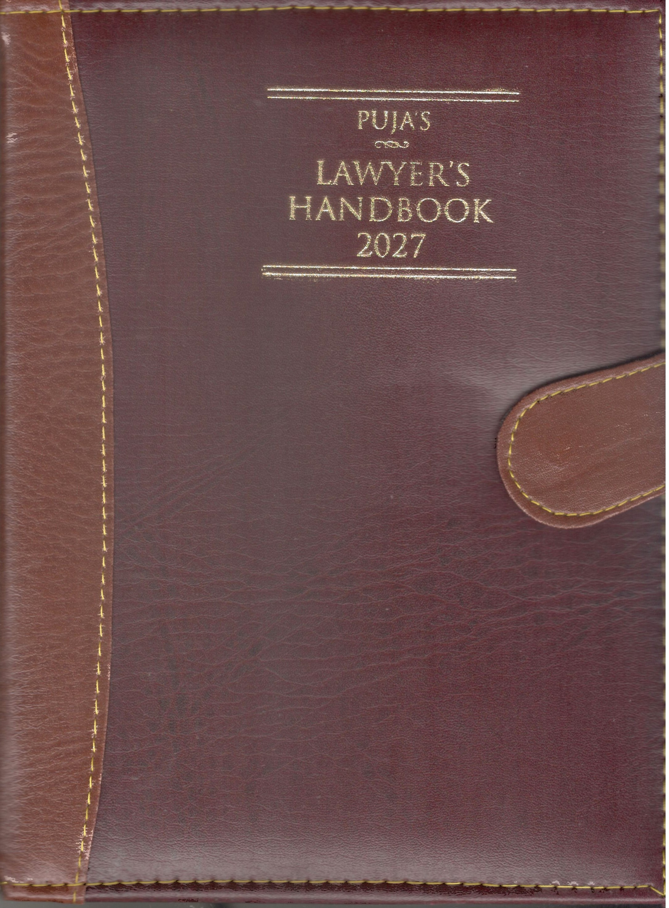 Puja Lawyer Handbook 2027 - Brown Maroon Big Size with Button