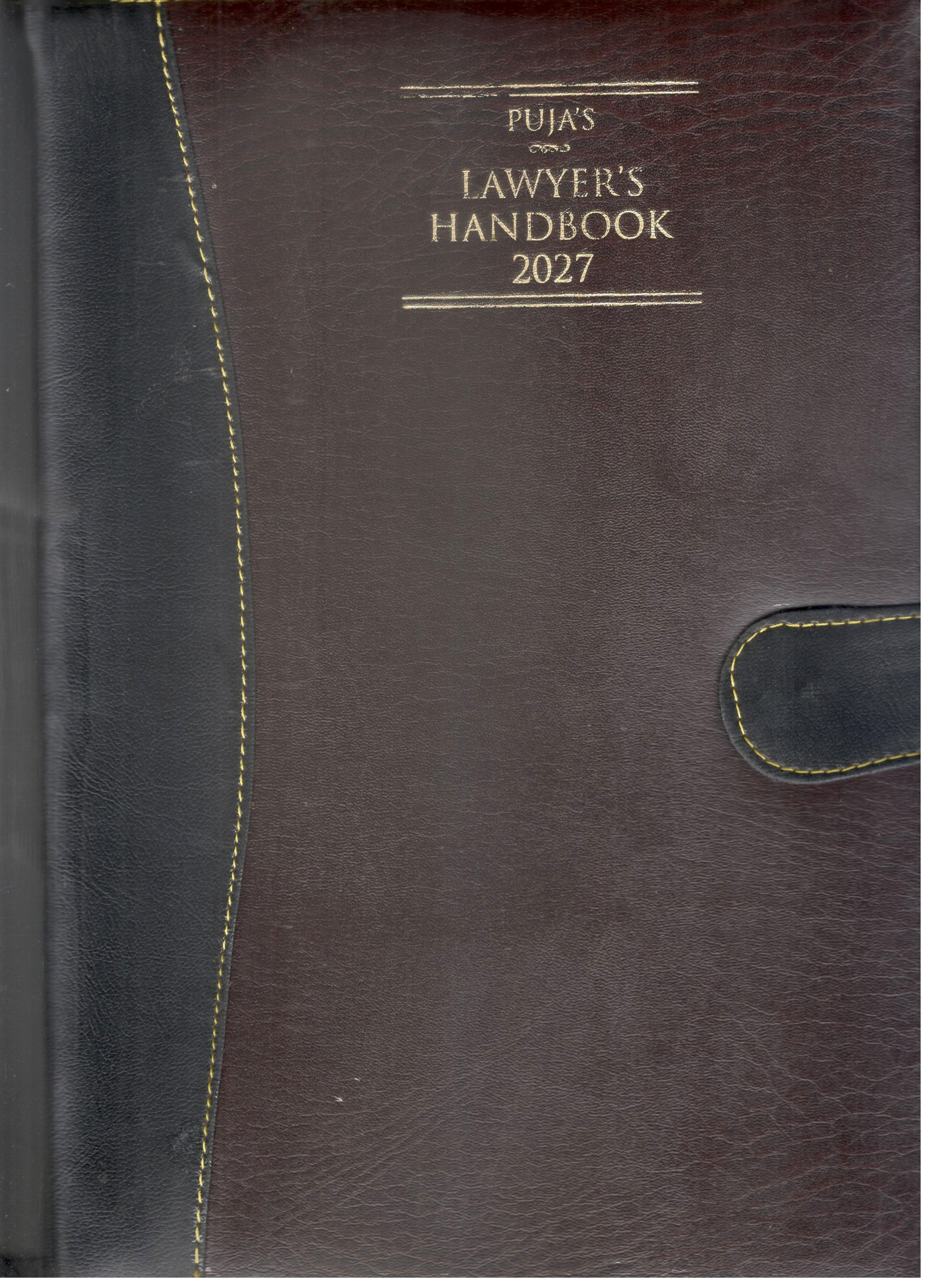 Puja’s Lawyer’s Handbook 2027 - Black Brown Register with Button