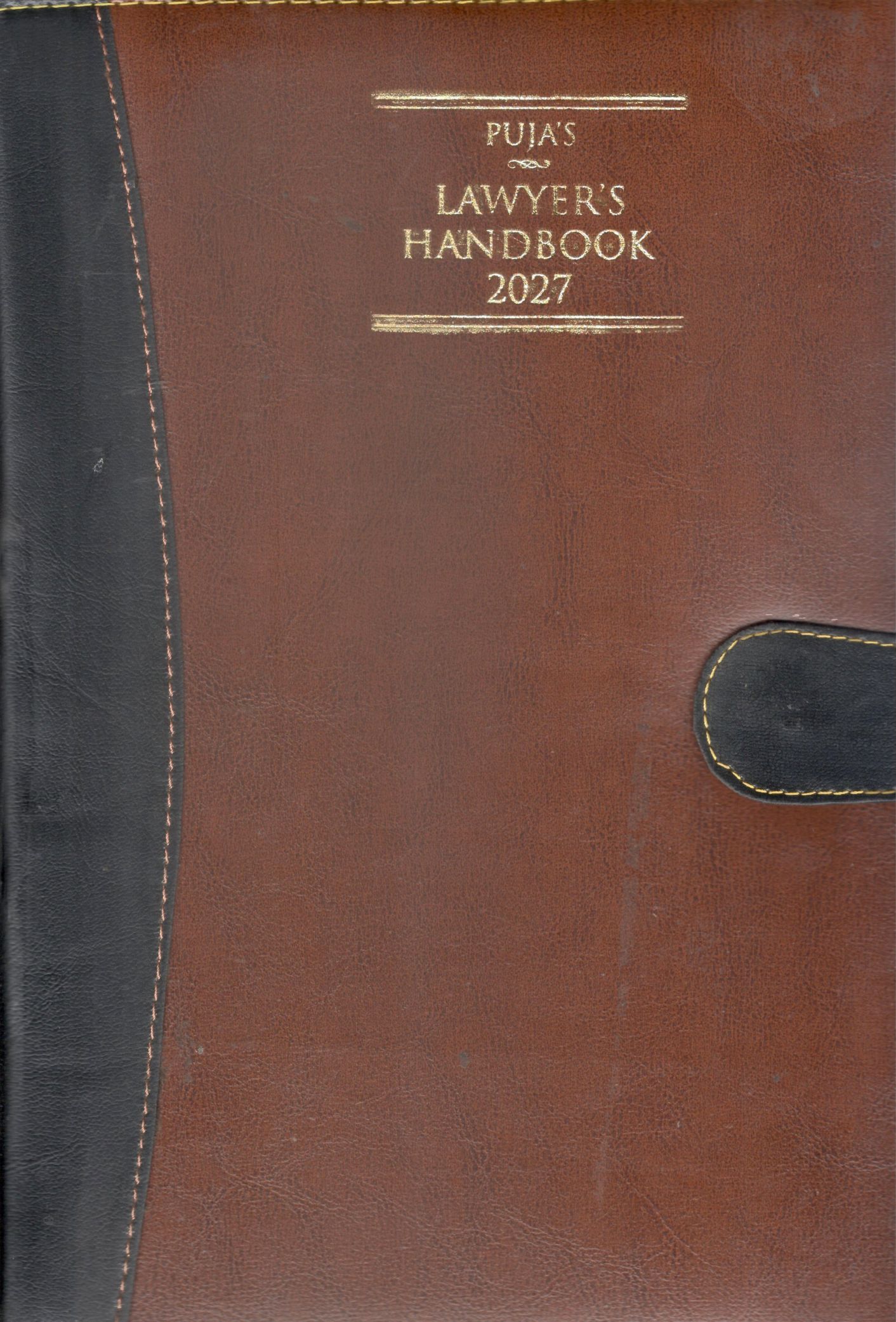 Puja’s Lawyer’s Handbook 2027 - Black Golden Register with Button