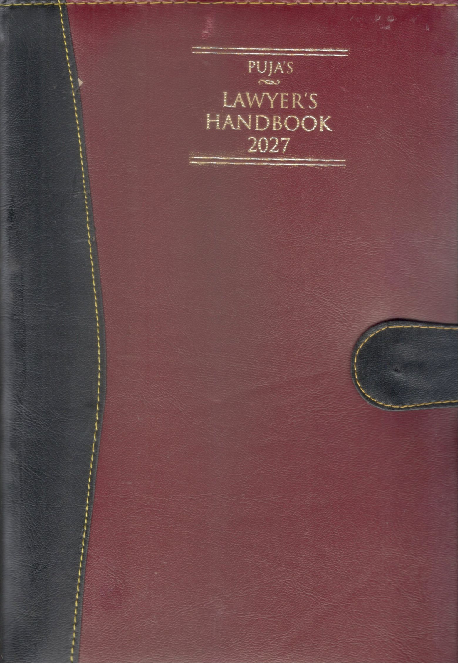 Puja’s Lawyer’s Handbook 2027 - Black Maroon Register with Button